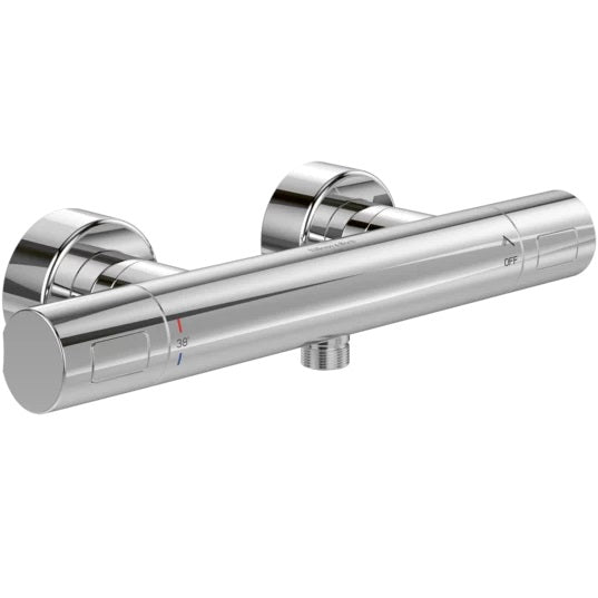 Villeroy & Boch Thermostatic Shower Mixer Set - Round Exposed - Chrome