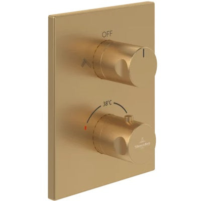 Villeroy & Boch Universal Showers Round Complete Shower Set in Brushed Gold