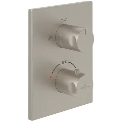Villeroy & Boch Universal Showers Round Complete Shower Set in Brushed Nickel Matt