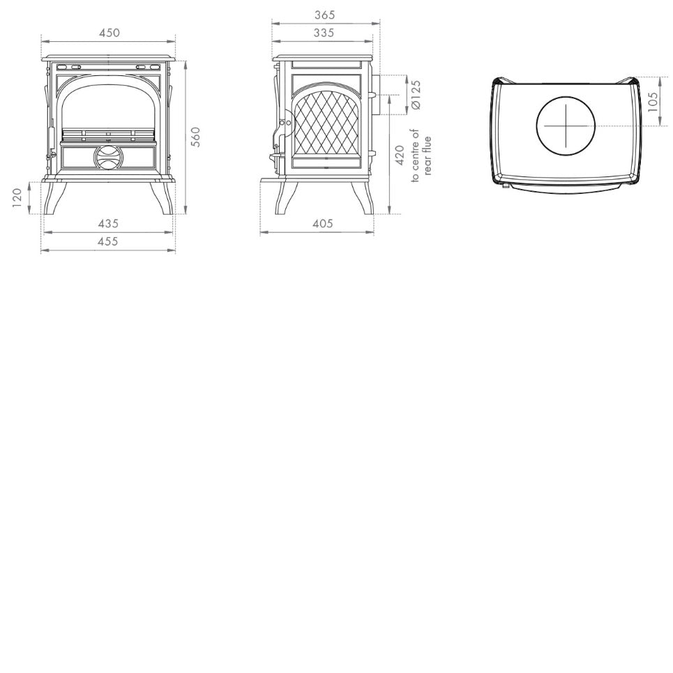 Dovre 250 Multi Fuel 5kW Stove - EcoDesign Ready