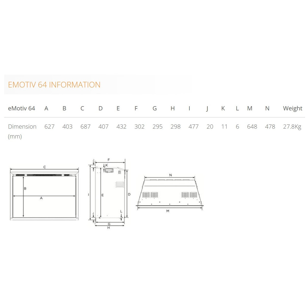Gazco eMotiv 64 Inset Electric Fire