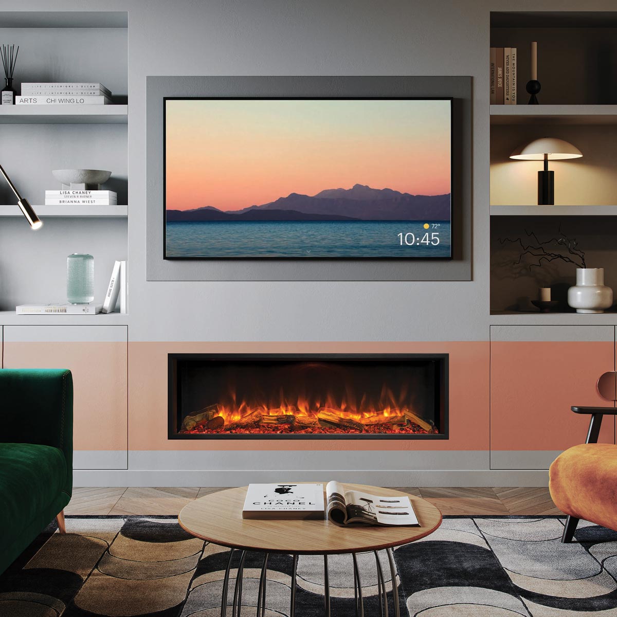 Gazco Fires - eReflex 135RW (Mk2) Electric Inset Fire - Free Mood Lighting Kit