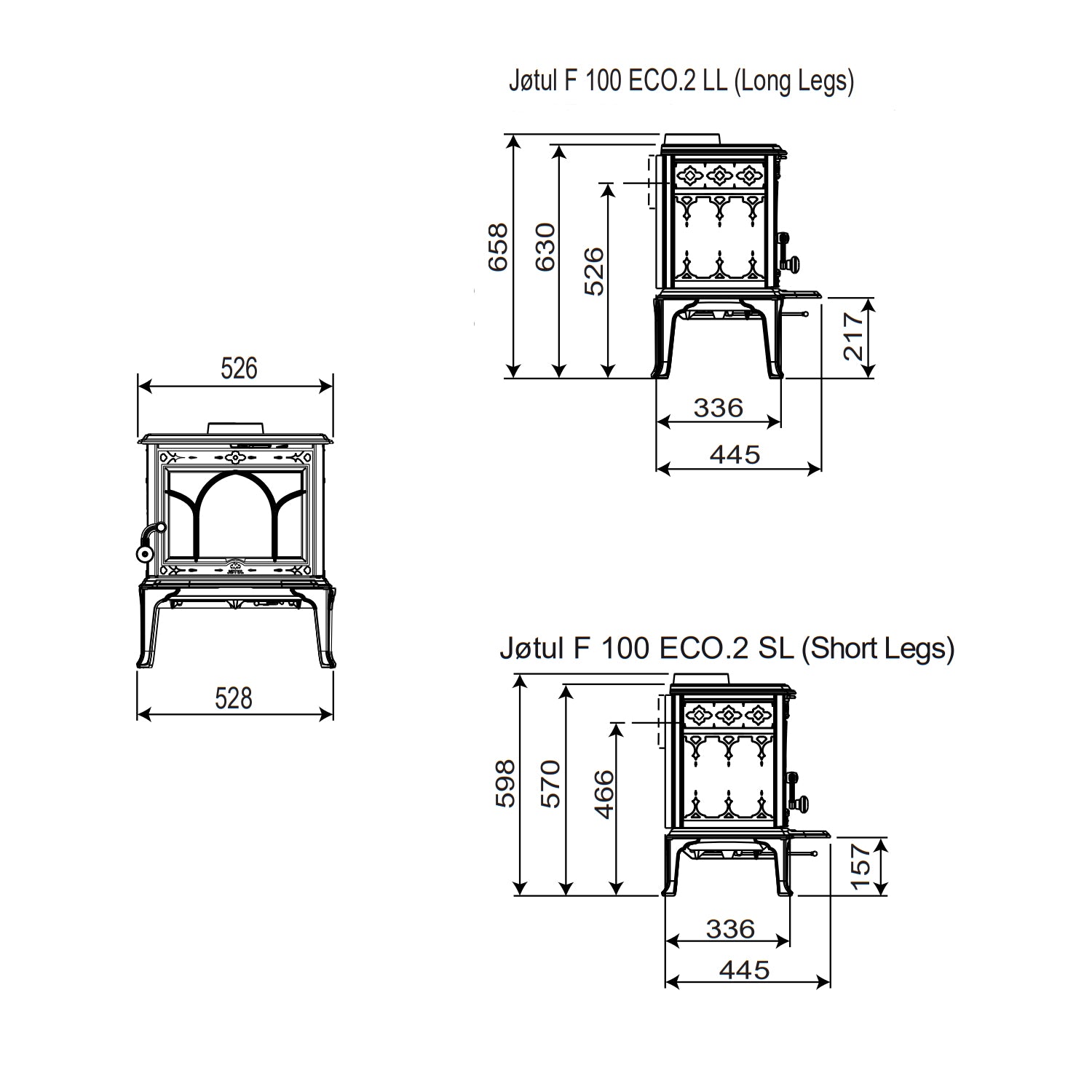 Jotul F100 ECO Wood Burning Stove