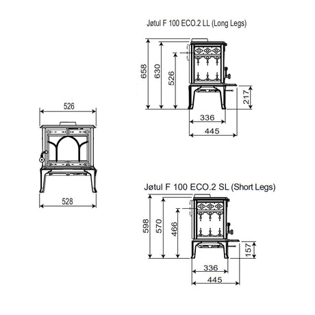 Jotul F100 ECO Wood Burning Stove