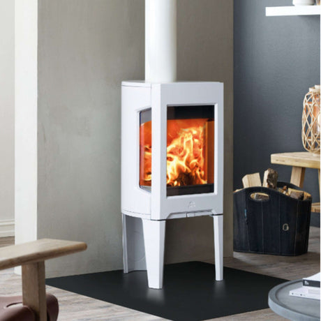 Jotul F163 Wood Burning Stove in White Enamel