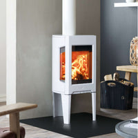 Jotul F163 Wood Burning Stove in White Enamel