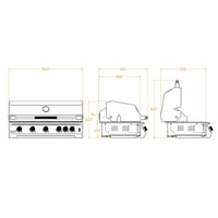Brabura Fusion 500 Stainless Steel Built-In Gas BBQ