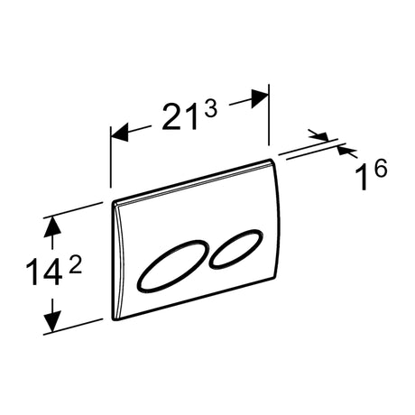 Geberit Kappa20 Modern Chrome Dual Flush Plate - Clearance