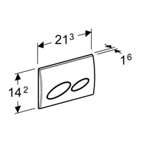 Geberit Kappa20 Modern Chrome Dual Flush Plate - Clearance