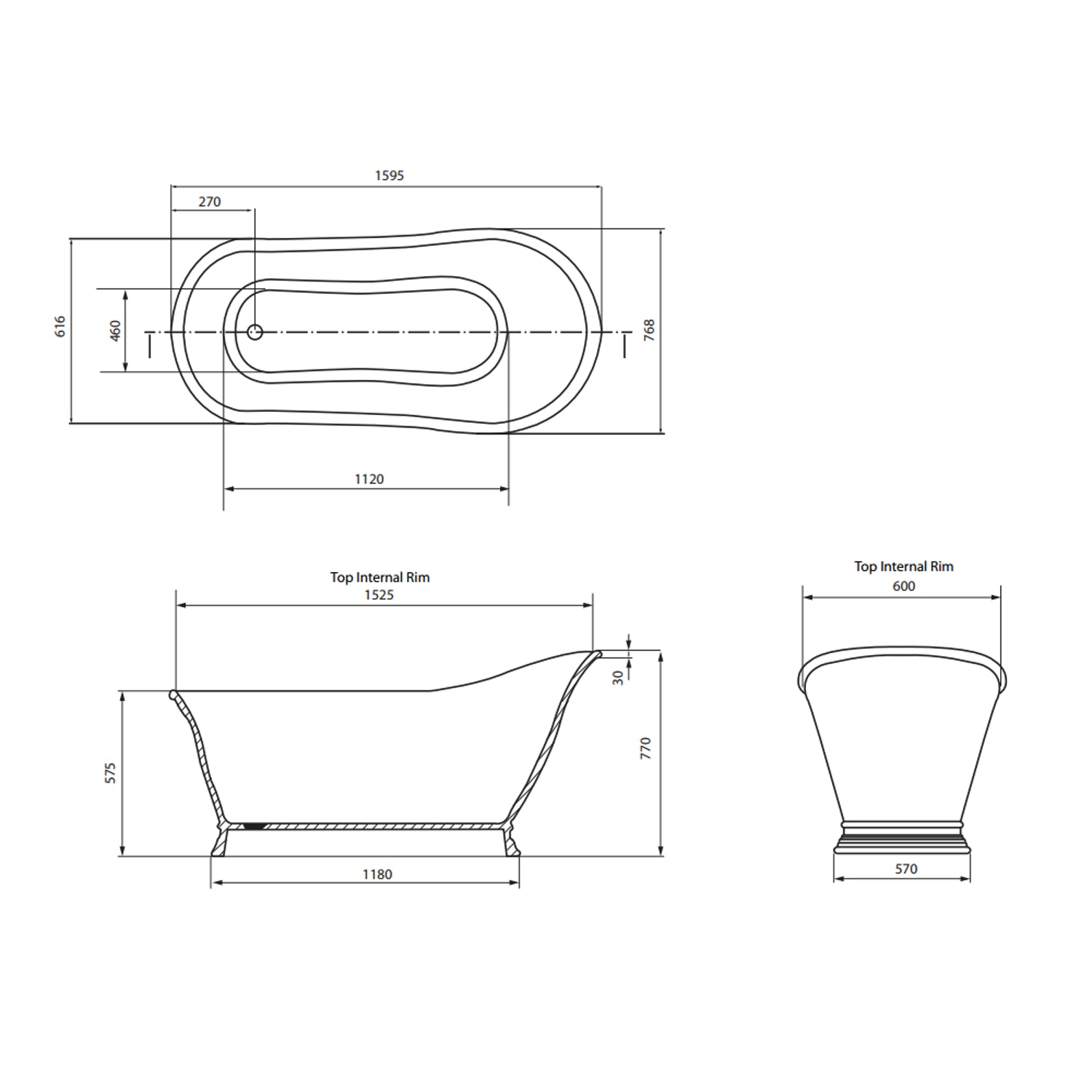 Imperial Hampton Free Standing Bath