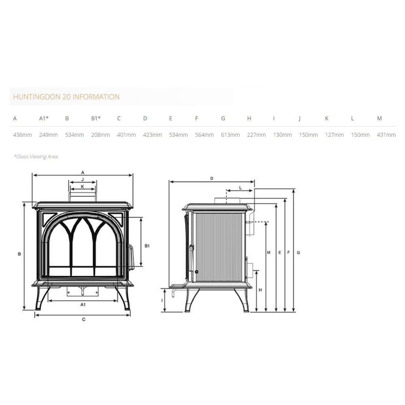 Stovax Huntingdon 20 Eco Multi Fuel Stove - Showroom Exclusive