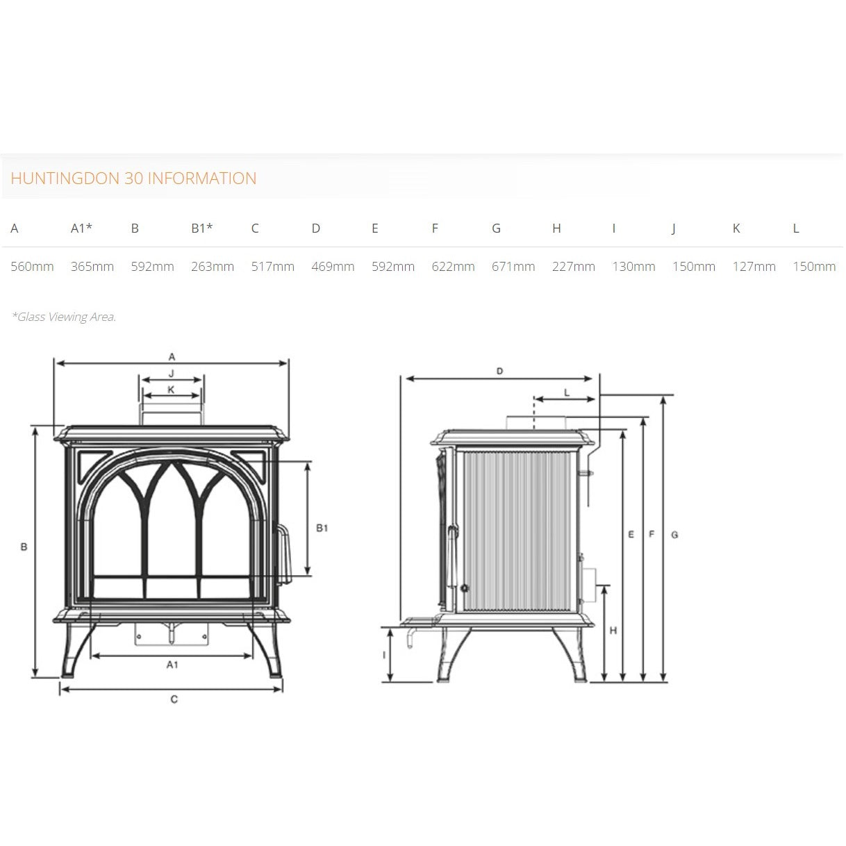 Stovax Huntingdon 30 Eco Multi Fuel Stove - Showroom Exclusive