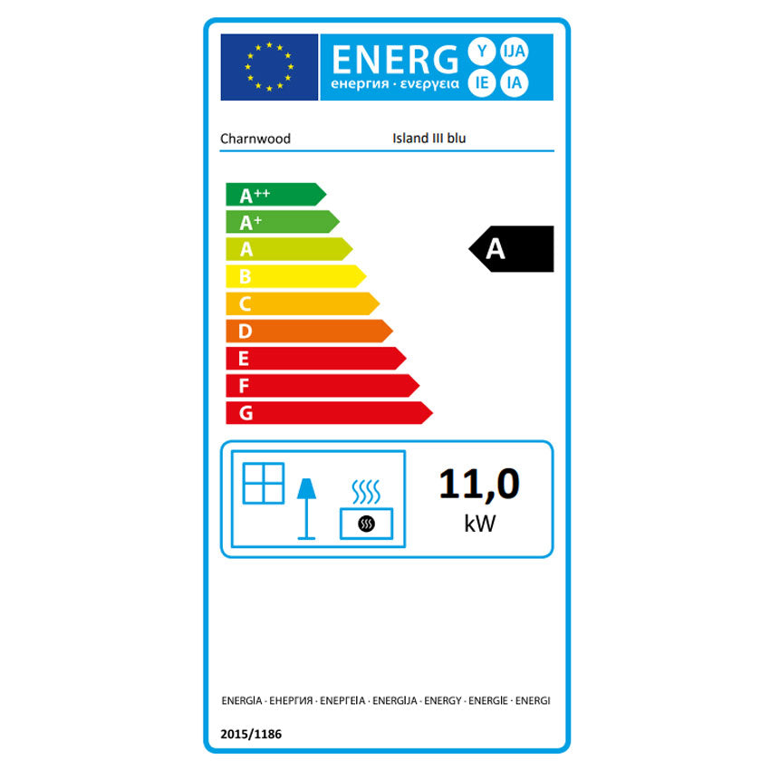 Charnwood Island III 12kW Eco Wood Burning Stove - DEFRA Approved - EcoDesign Ready