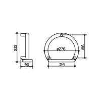Keuco Universal Grab Bar With Integrated Shelf