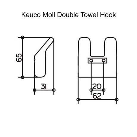 Keuco Collection Moll Double Towel Hook