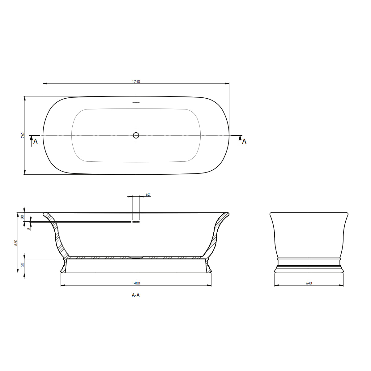 Imperial Marlow Free Standing Bath