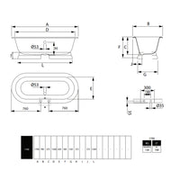 Imperial Marriot Cast Iron Free Standing Bath
