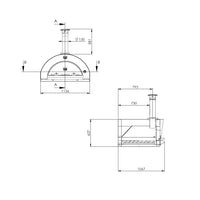 Clementi Original Family Wood Fired Pizza Oven - 100x80cm - Free Tool Set Included