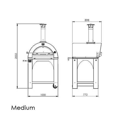Clementi PULCINELLA Wood Fired Pizza Oven - Medium (80x60cm)