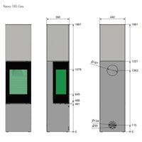 Rais Nexo 185 Gas Stove - Classic Steel Door