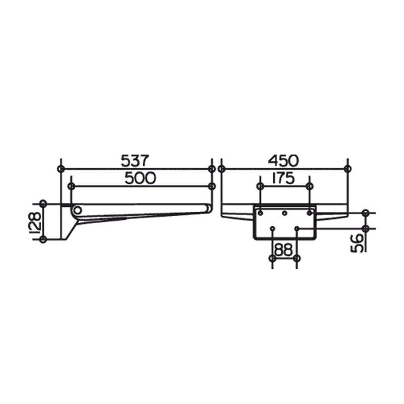Keuco Plan Care Tip Up Shower Seat 450mm