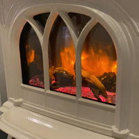 Gazco Huntingdon 30 Electric Stove with Tracery Door - Ivory - Ex Display
