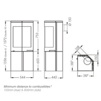 Nordpeis Quadro 3 T Wood Burning Stove - EcoDesign Ready
