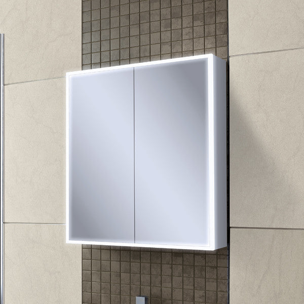 HIB Qubic LED Aluminium Cabinet With Integrated Charging Sockets