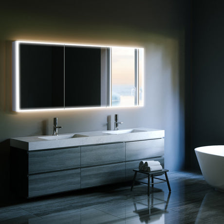 HIB Qubic LED Aluminium Cabinet With Integrated Charging Sockets
