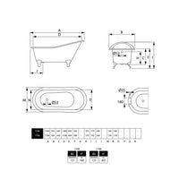 Imperial Ritz Cast Iron Free Standing Slipper Bath