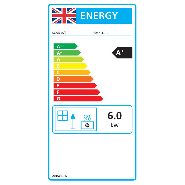 Scan 41-2 Wood Burning Stove - Black - EcoDesign Ready