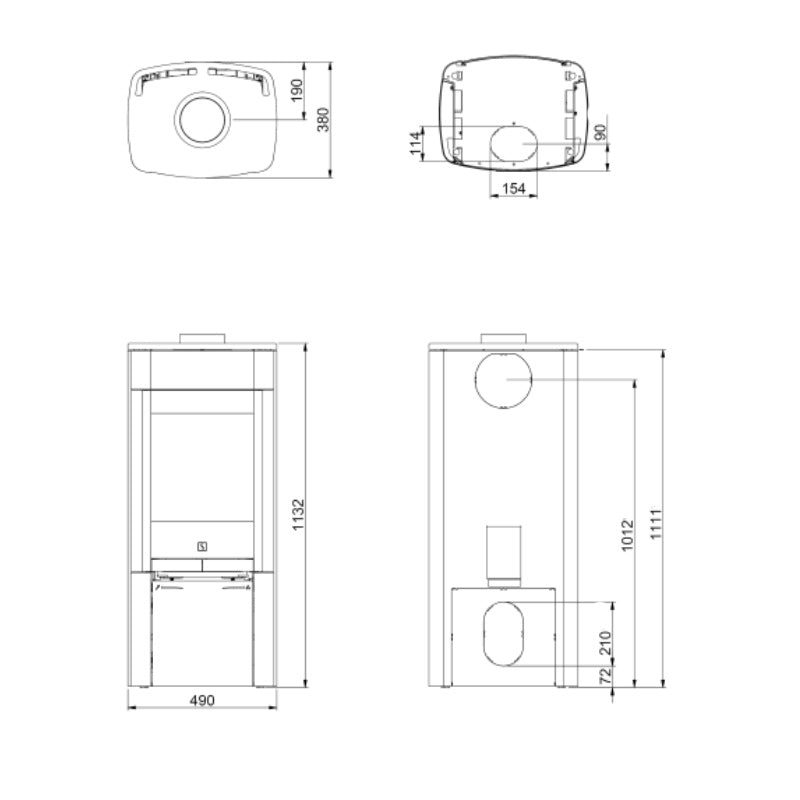 Scan 65-2 Wood Burning Stove in Black