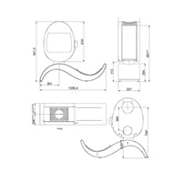 Scan 66-5 Wood Burning Stove With S-Shaped Stand