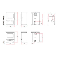 Charnwood Skye 7 Eco Multi Fuel Wood Burning Stove - 7kW - DEFRA Approved - EcoDesign Ready
