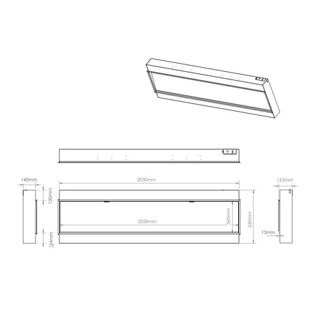 Modern Flames Landscape Pro Slim 2000 Electric Fire