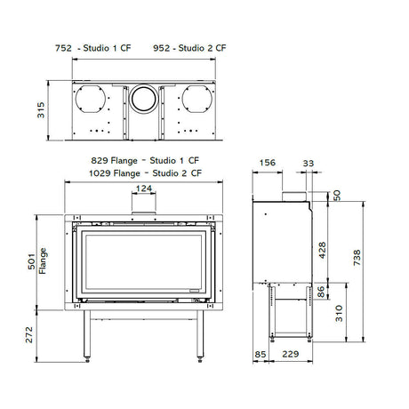 Studio 2 Conventional Flue Natural Gas