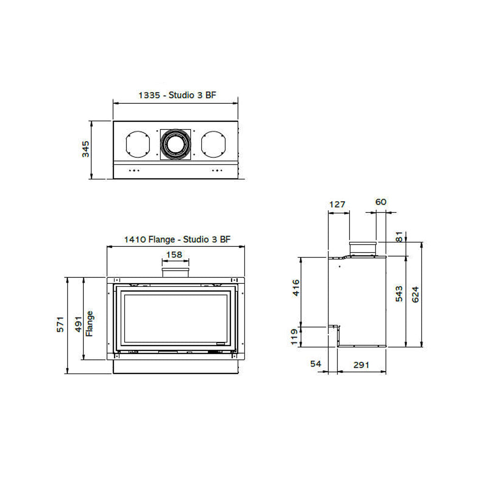 Gazco Gas Fires - Studio 3 Glass Fronted Inset Gas Fire - Balanced Flue