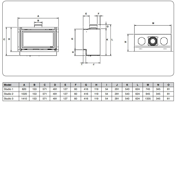 Gazco Studio 2 Glass Fronted Inset Gas Fire - Balanced Flue