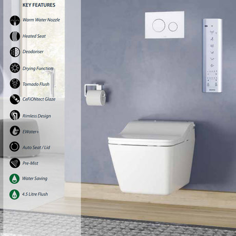 TOTO SW Washlet Smart Shower Toilet Bundle