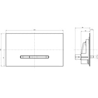 Villeroy & Boch ViConnect Installation Systems Toilet Flush Plate - Glass -  Available in Various Colours