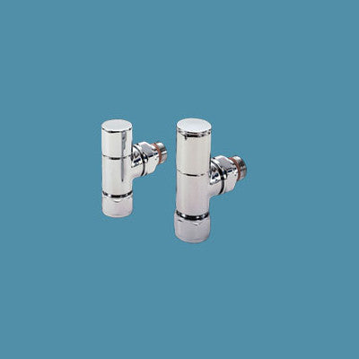 Bisque Radiator Valves - Angled Manual Valve Set D