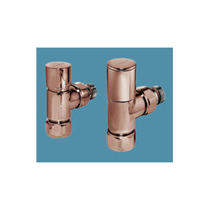 Bisque Radiator Valves - Angled Manual Valve Set D