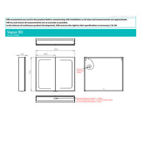 HIB Vapor LED Demisiting Aluminium Mirrored Cabinet With Integrated Charging Socket