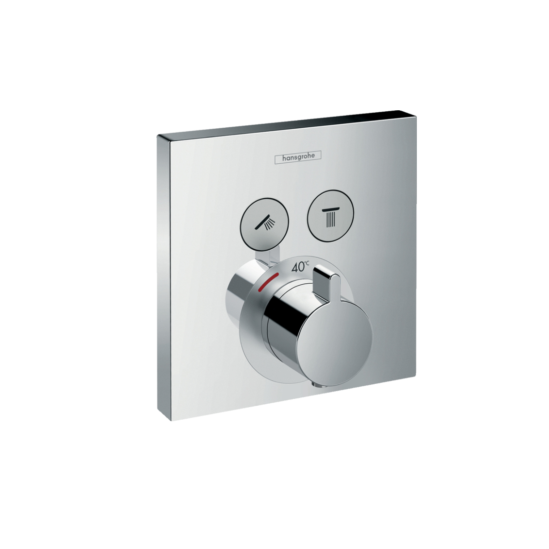 An image of Hansgrohe ShowerSelect Thermostatic Mixer For Concealed Installation For 2 Outle...