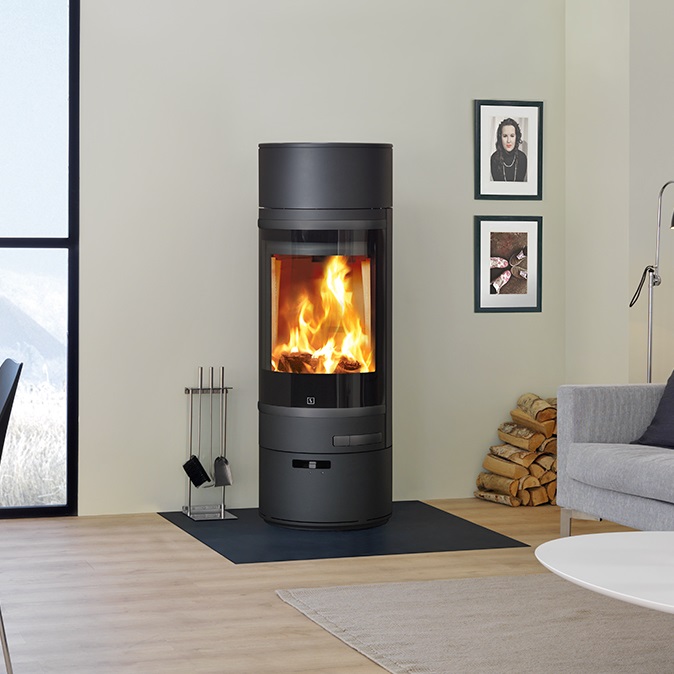 An image of Scan 85-1 Wood Burning Stove - Black With Black Trims