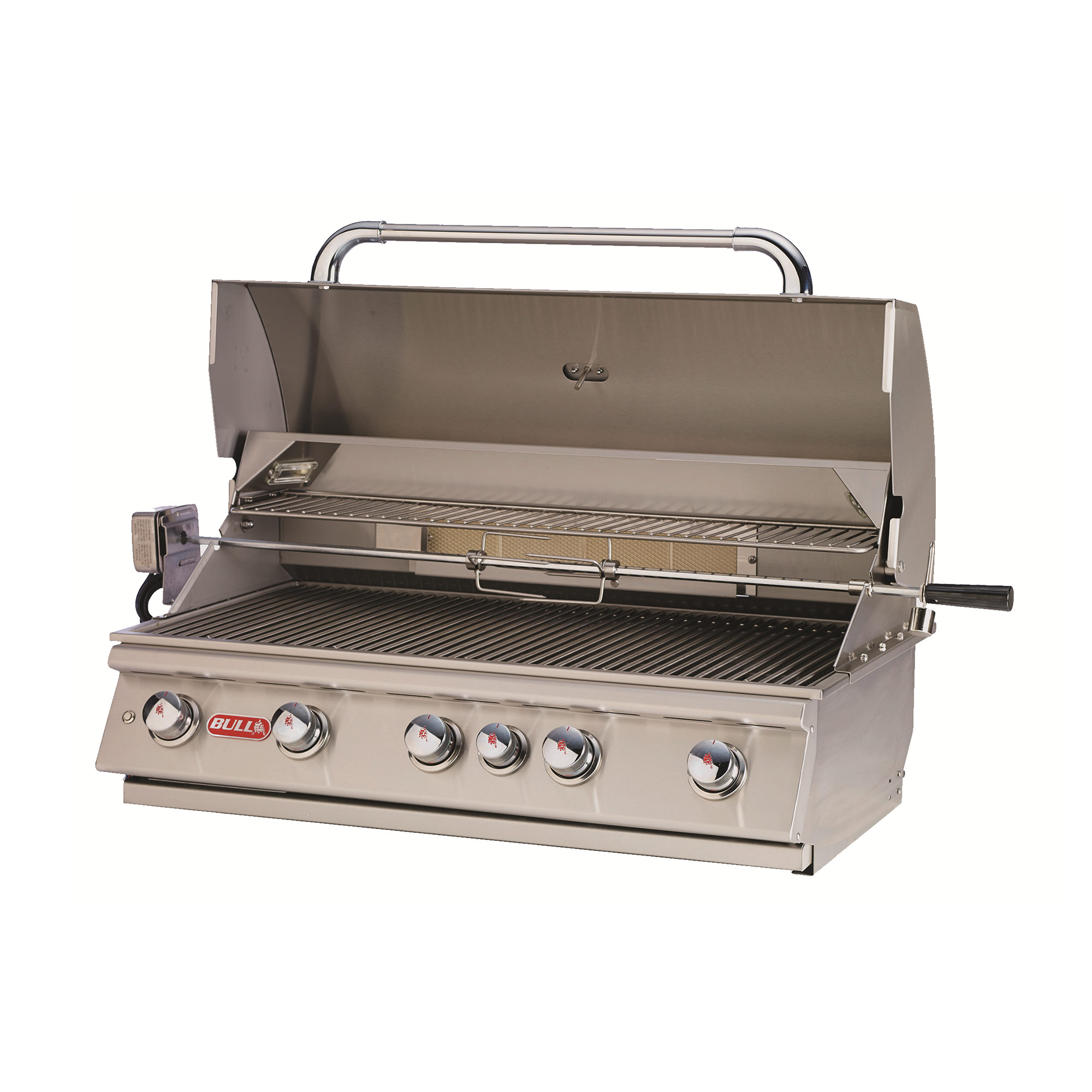 An image of Bull BBQ Component Brahma Built-in 6 Burner Gas BBQ Grill - Stainless Steel - LP...