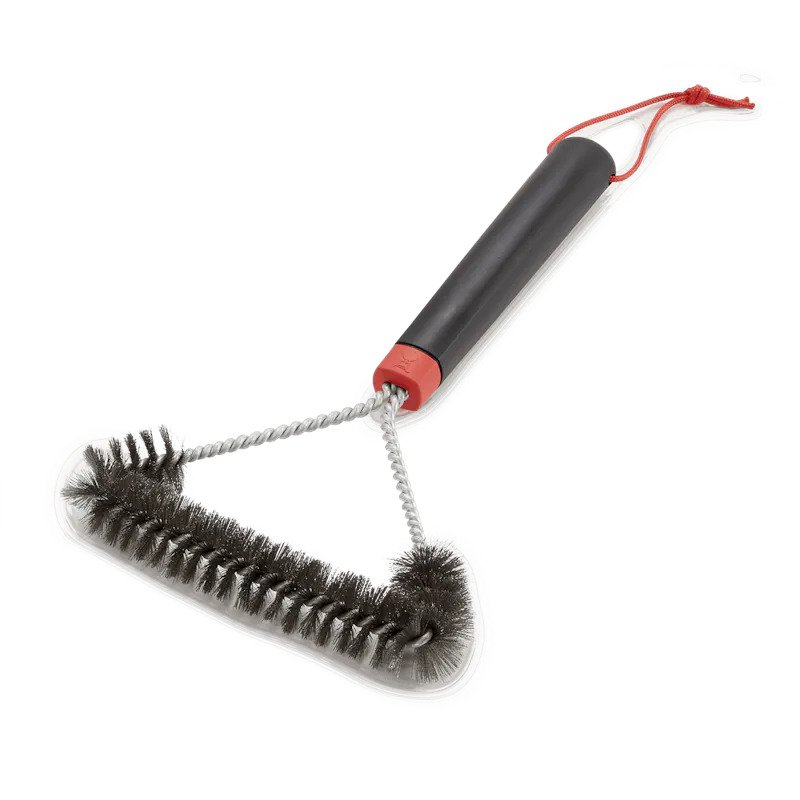 An image of Weber 30cm Three-Sided Barbecue Brush