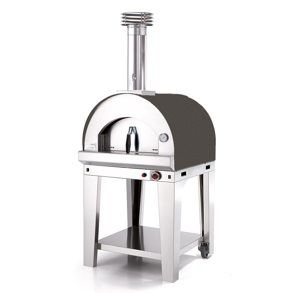 An image of Fontana Margherita Gas Pizza Oven with Trolley - Free Premium Cover and Stainles...