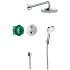 Hansgrohe Croma Select S Shower system with Ecostat S thermostatic mixer for concealed installation