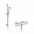 Hansgrohe Crometta Shower system 100 Vario with Ecostat 1001 CL thermostatic mixer and shower rail 65 cm